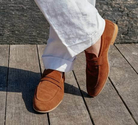 In Corio premium men's suede loafers